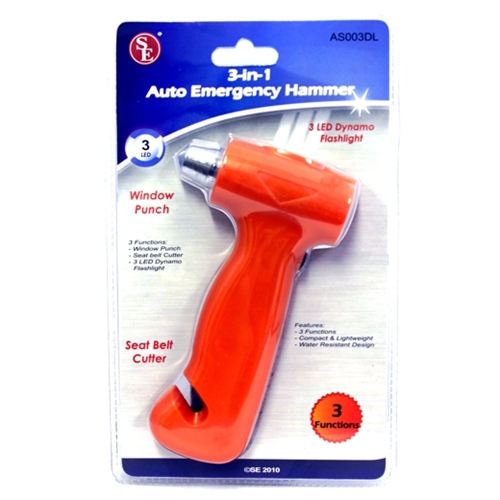 Mayday 3 in 1 Dynamo Light and Emergency Hammer